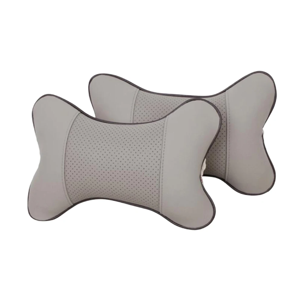 

2 Pcs Car Pillow Neck Rest Travel Cervical Portable Support for Office Chair Airplane Grey Head Cradle