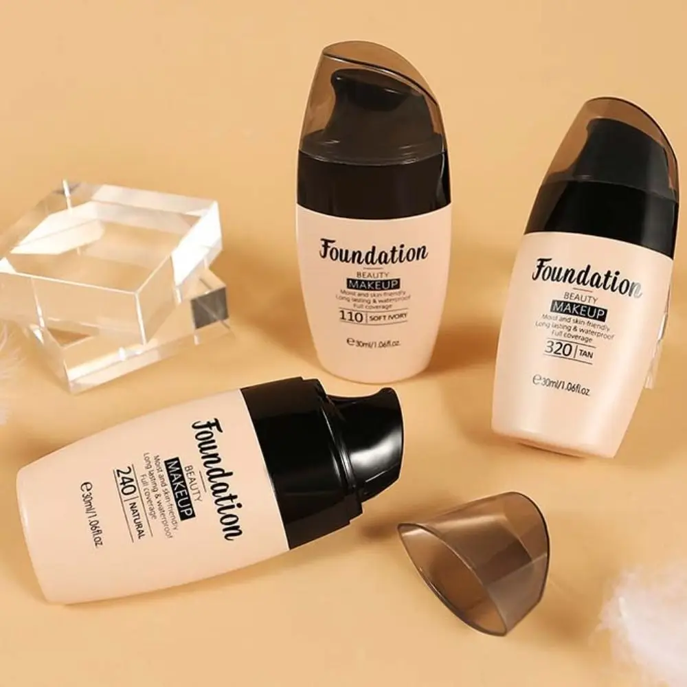 كريم أساس سائل طبيعي جديد مقاوم للماء يدوم طويلاً كريم خافي عيوب الوجه كريم أساس للتحكم في الزيوت مستحضرات التجميل