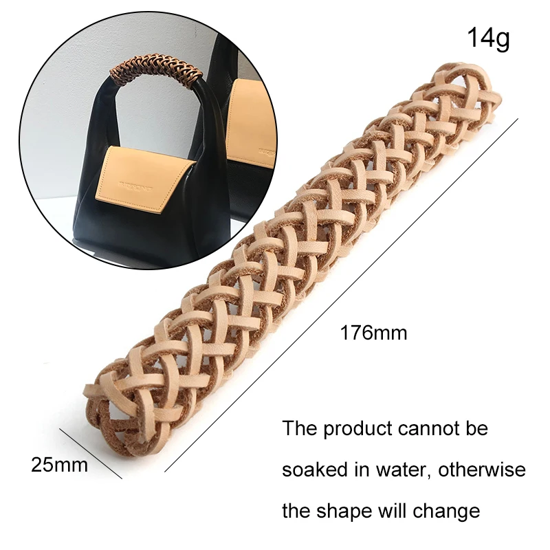 1PC 176mm Detachable Bag Handle Leather Shoulder Strap Crossbody Bag Single Shoulder Bag Handle Anti-slip Protector Accessories