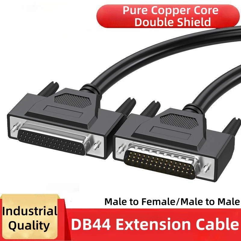 Pure Copper DB44 Cable Male To Female Cable Double Shielded With Aluminum Foil and Braid Parallel Serial Port 26AWG Data Cable