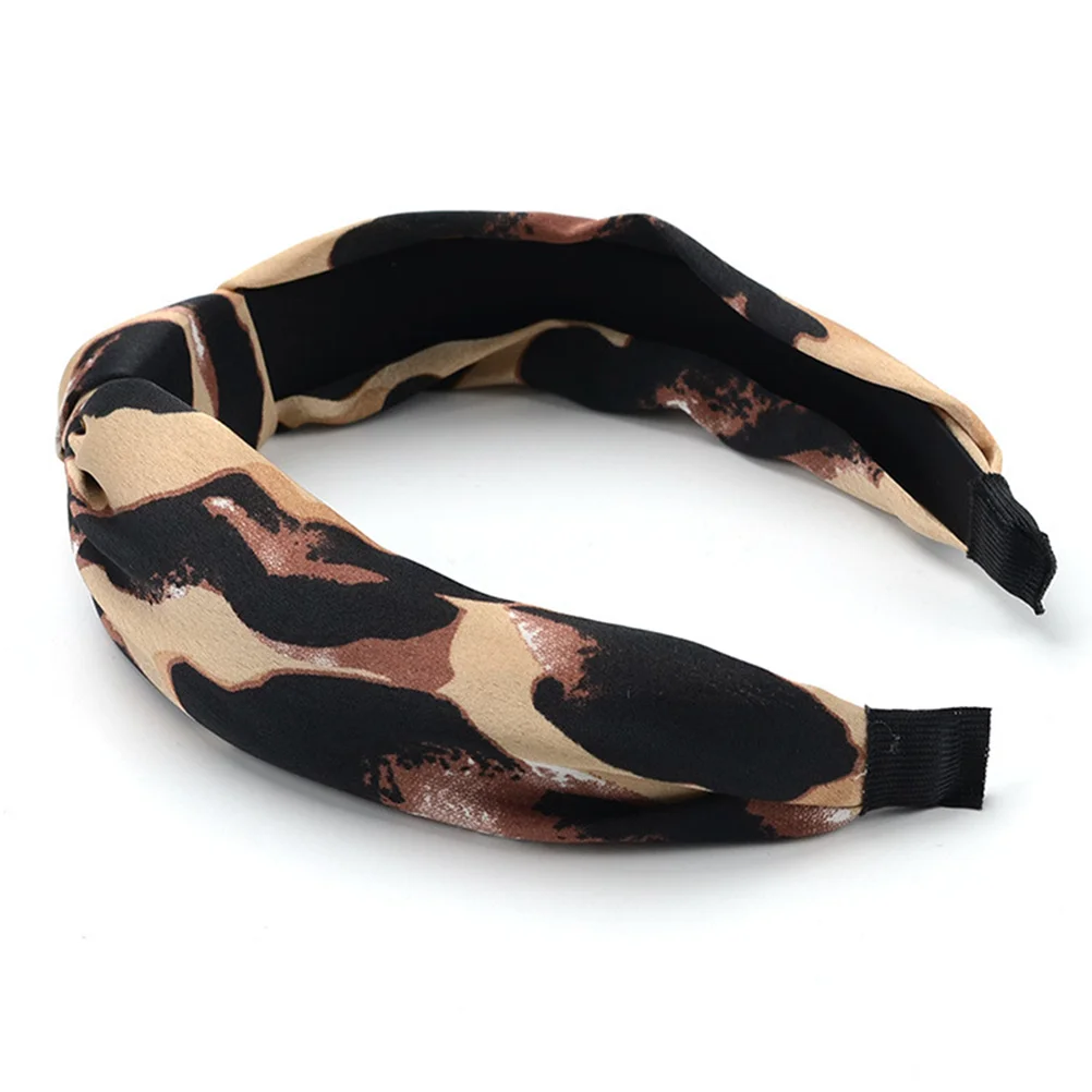 

Leopard Headband Satin Plastic Retro Vintage Fashion Headband Decorative Hairband for Women Teen Girls Party Outdoor