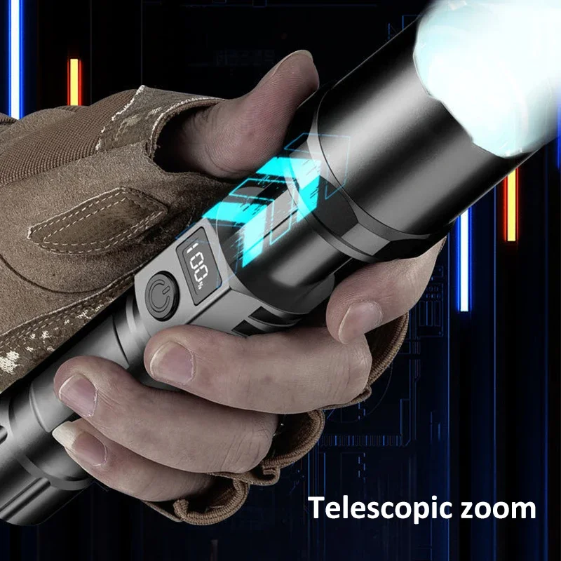 3 Modes Rechargeable Flashlight Super Bright Upgrade-LED Flashlights Outdoor Waterproof Torch Emergency Lights