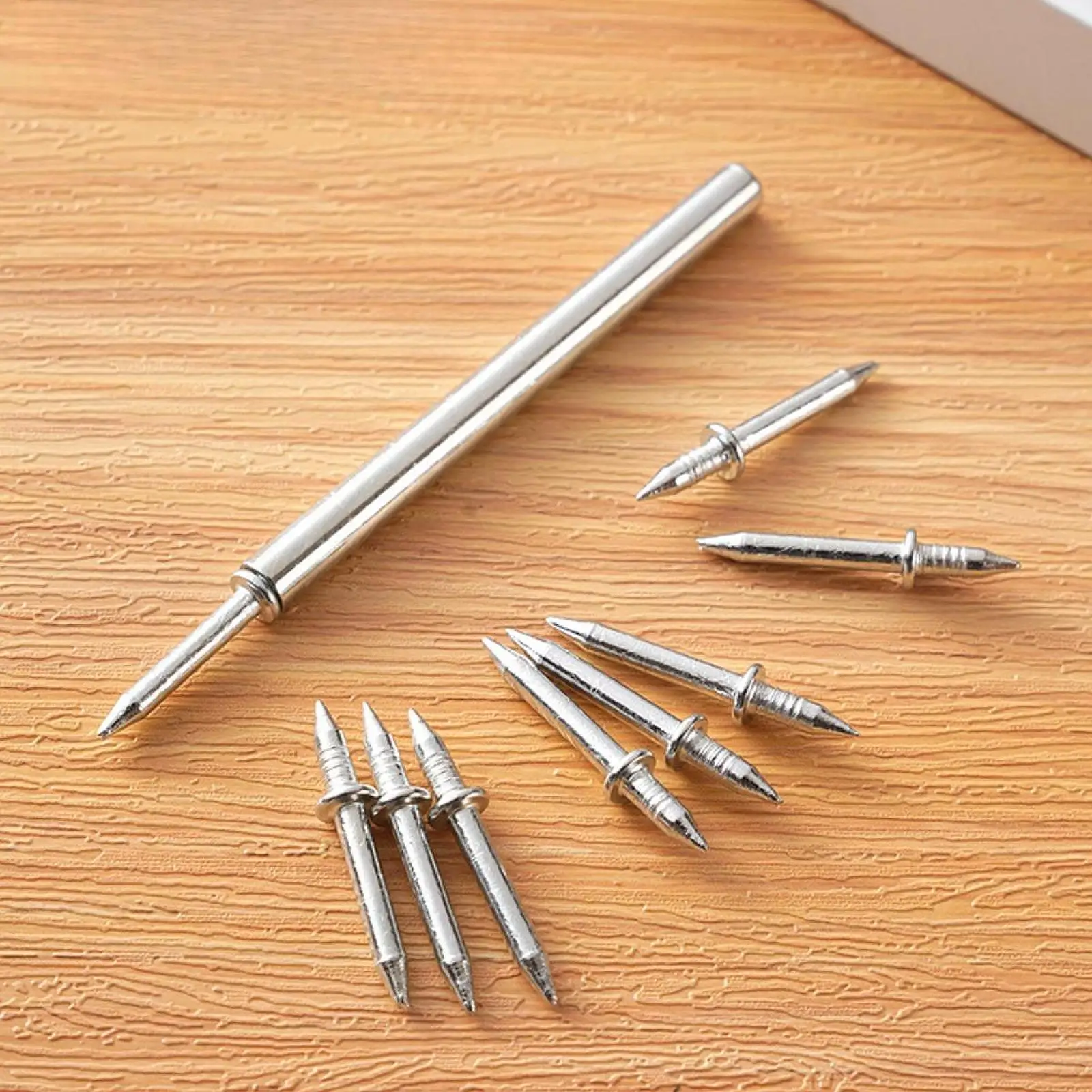 Metal Double Headed Skirting Line Seamless Nail Kit Invisible Screws for Wood Trim Craft Decoration