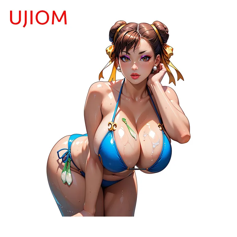 UJIOM Hentai Chunli Butt Big Chest Wall Sticker Enchanting Interesting Graphics Decal Cupboard Vestibulec Wardrobe Decoration view 2