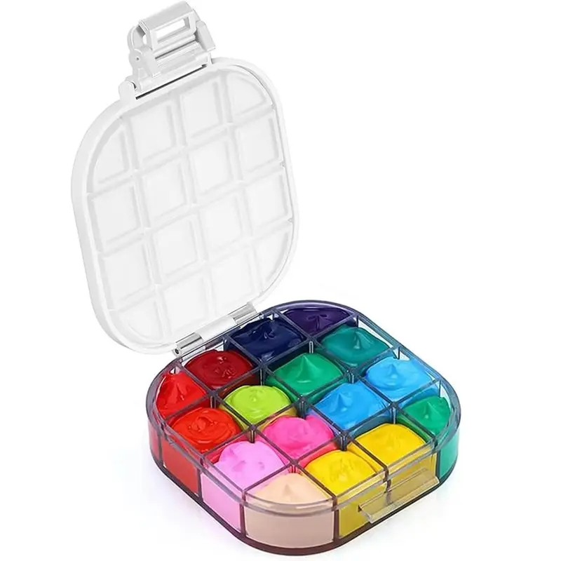 กล่องใส่สีแบบพกพา MACH-Portable 16 สี พร้อมฝาปิด สำหรับสีน้ำ