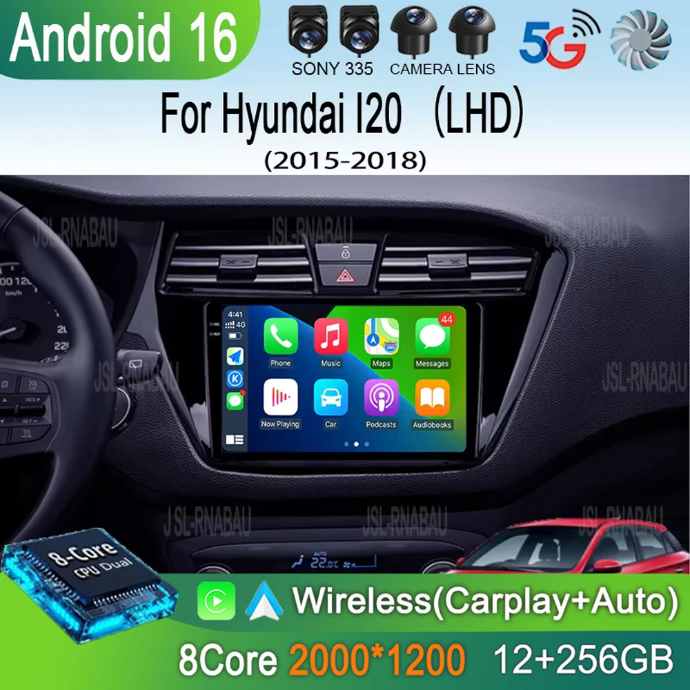 

Автомагнитола Android 16 Carplay Auto WIFI+4G для Hyundai I20 LHD 2015-2018, мультимедийный проигрыватель, стереосистема, 2din, аудио.
