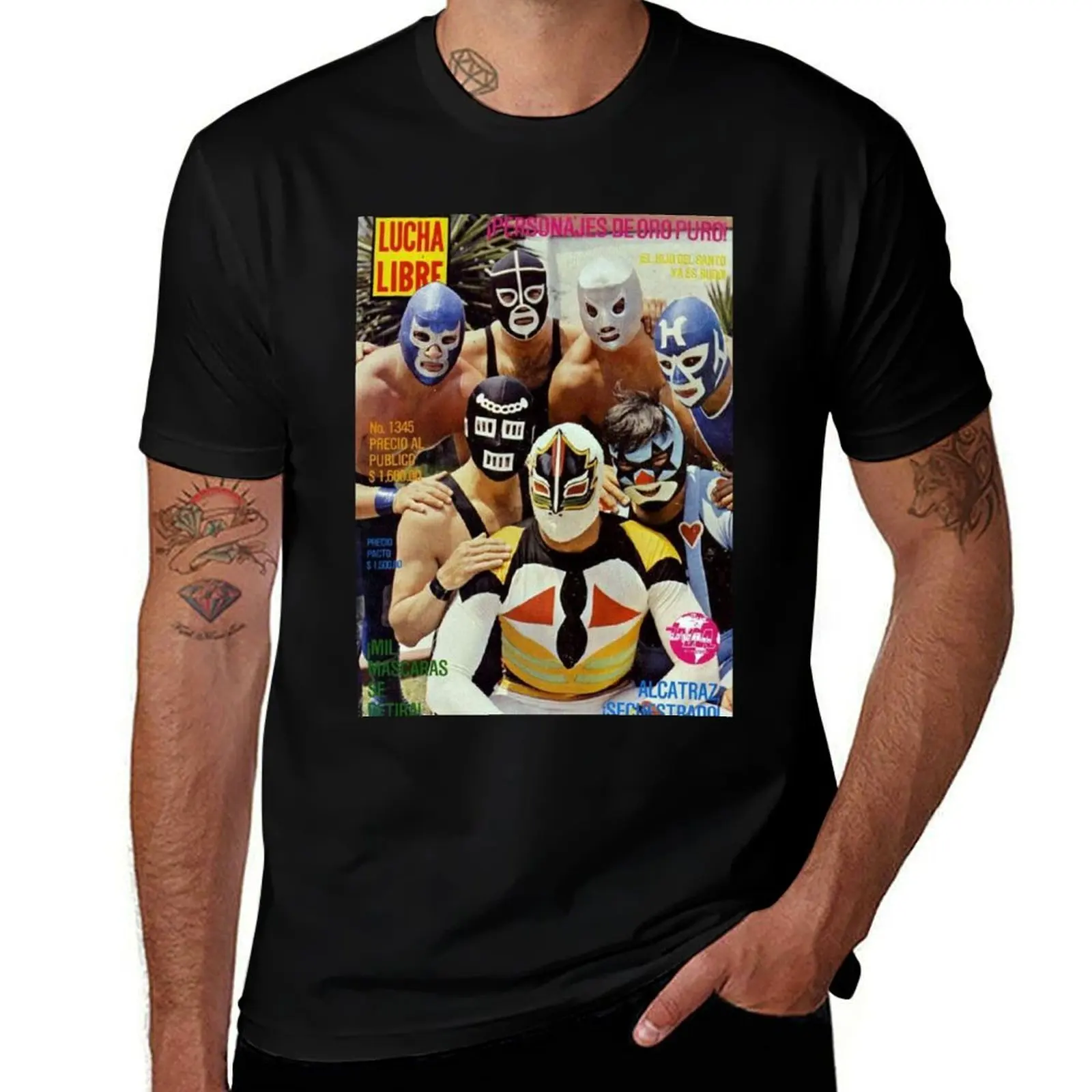 Lucha Libra Group Shot T-Shirt High Quality Durable T-Shirt