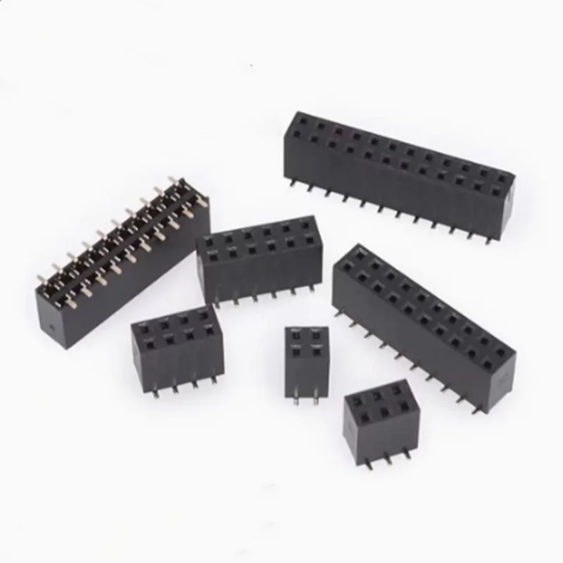 10 sztuk SMD SMT 2.54mm dwurzędowy złącze żeńskie 2*2/3/4/5/6/7/8/9/10/12/1520/40 PIN 2.54mm PIN złącze wtykowe