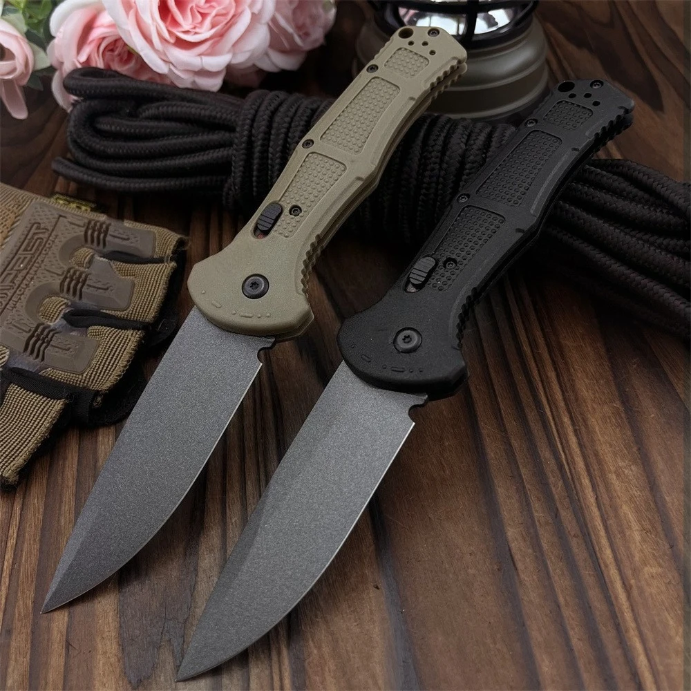 Portable Outdoor Pocket Knife D2 Blade Nylon Fiber Handle Camping Fruit Folding Knife EDC Jungle Hiking Adventure Survival Tool