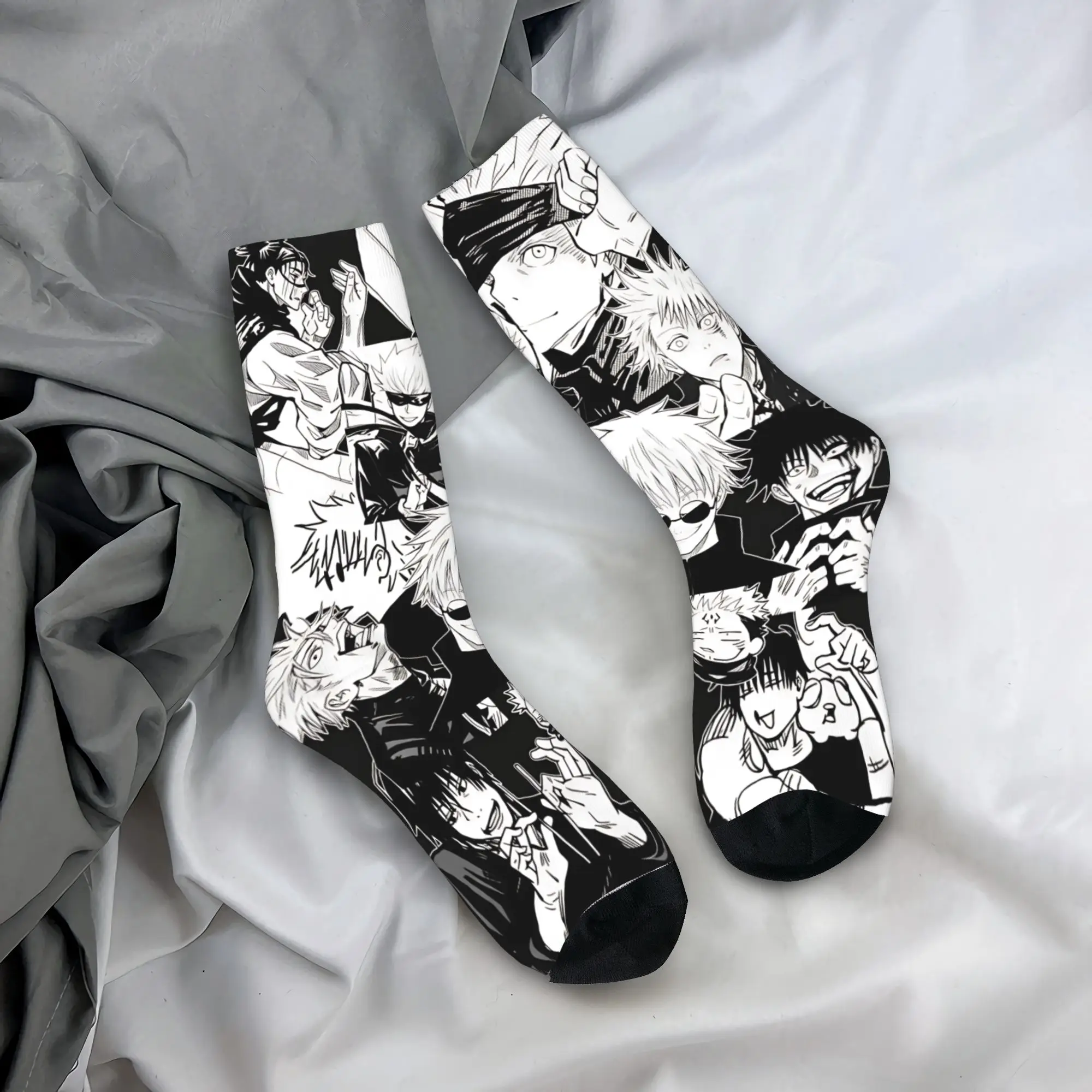 Anime Satoru Gojo Socks  Anti Slip Stockings Couple Breathable Running Socks Autumn Gothic Design Socks
