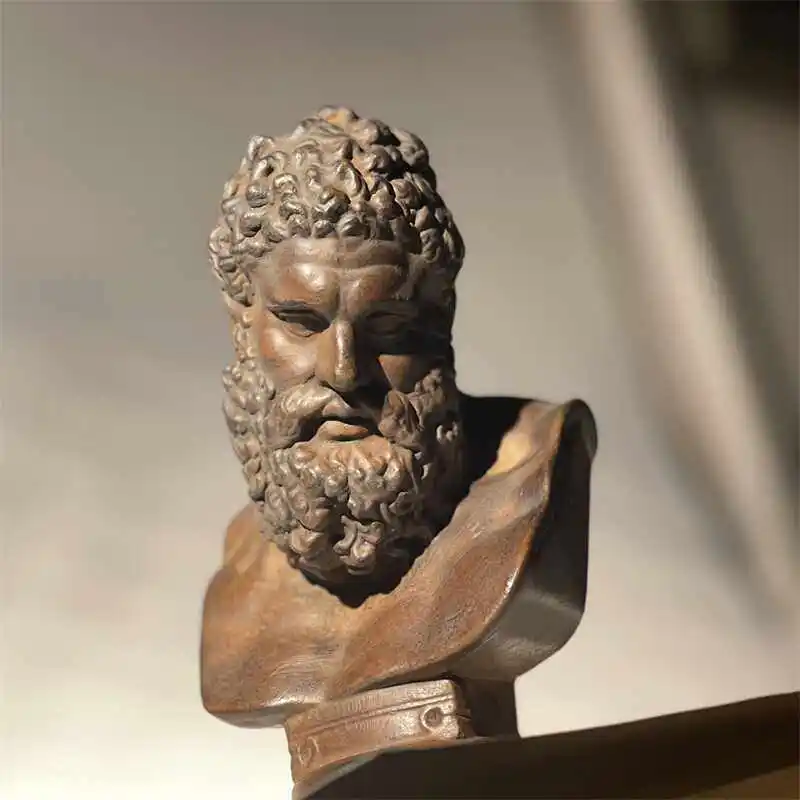 Roman Hercules Bust Vintage Classic Gypsum Sketch Decor Vintage Figures For Home Living Room Tabletop Ornament Gift Wholesale