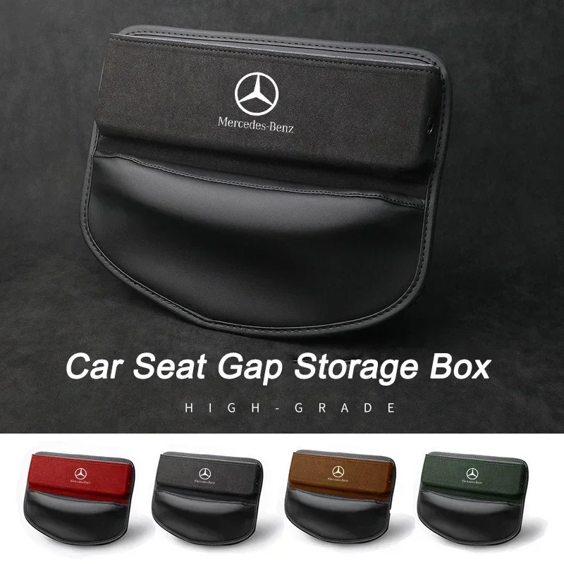 for Mercedes Benz Car Logo Seat Gap Organizer Box Storage Bag W204 W205 W203 W211 W212 W213 W201 W210 W124 W126 CLA CLK CLS GLA view 4