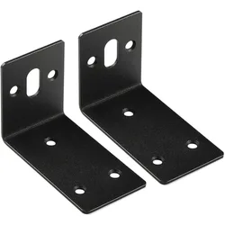 Right Angle corner Brackets 2 Pcs Black L Brackets 90 Degree Shape Corner Duty Wide Metal Braces Shelf Support for Wood Bed