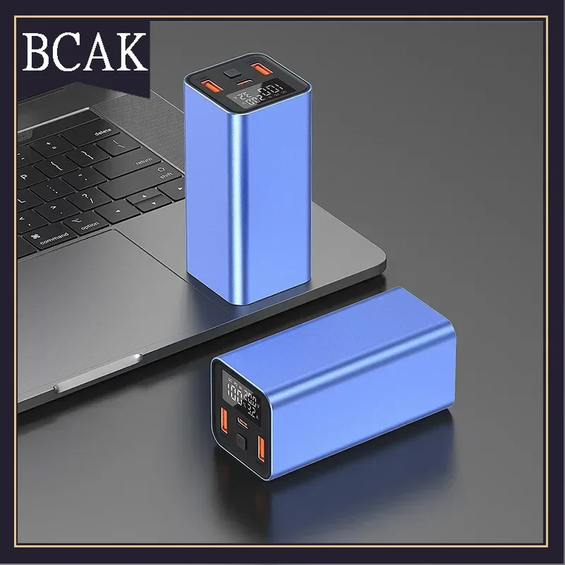 Hot Style BCAK metal 65W super fast charging mobile power supply notebook power bank 20000mAh real-time voltage and current disp