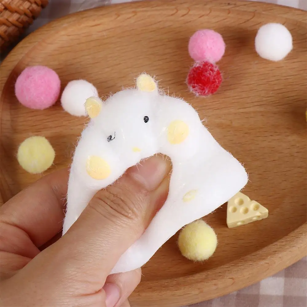 Pinch Toy Cartoon Cat Slow Rebound Toy Hamster Kawaii Hamster Slow Rebound Toy Soft Small Fresh Squeeze Paw Toys Toddlers