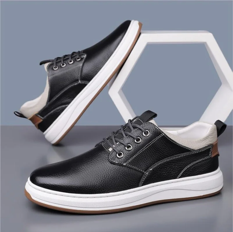 

Мужская повседневная кожаная обувь в британском стиле, брендовые удобные дизайнерские кроссовки на плоской подошве, новые модные уличные минималистичные прогулочные оксфорды