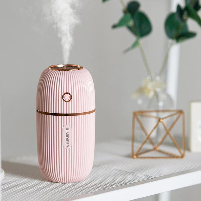 بالموجات فوق الصوتية USB الملونة مصباح لتهيئة الجو سطح المكتب رومانسية اللون ليلة مصباح ضباب صانع المرطب المحمولة 300 مللي المرطب