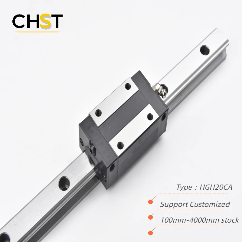 Factory Linear Motion Guide Rail HGH15CA HGW15CC HGH20HA HGW20HC 15mm 20mm Customized length 100-4000mm for CNC Router Medical