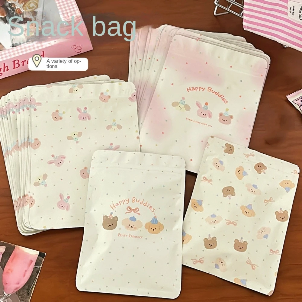 20/50Pcs Nette Bär Kekse Süßigkeiten Taschen Cartoon Tier Kunststoff OPP Geschenk Beutel Selbstklebende Sandwich Brot Verpackung taschen
