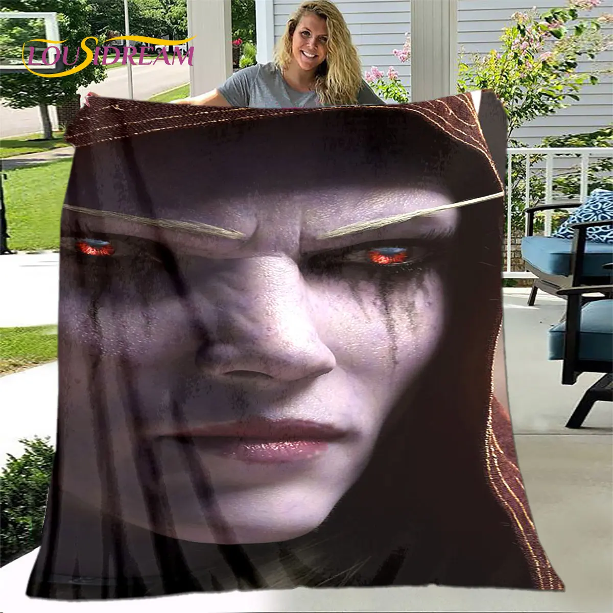 월드 오브 워크래프트 와우 게임 게이머 소프트 플러시 담요, 플란넬 담요, 거실 침실 침대 소파 피크닉 커버