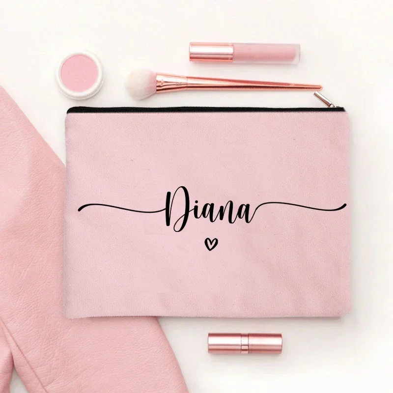 Custom Women Handbag Large Capacity Cosmetic Storage Organizer Personalized Name Make Up Bag Office Supplies Pencil Case