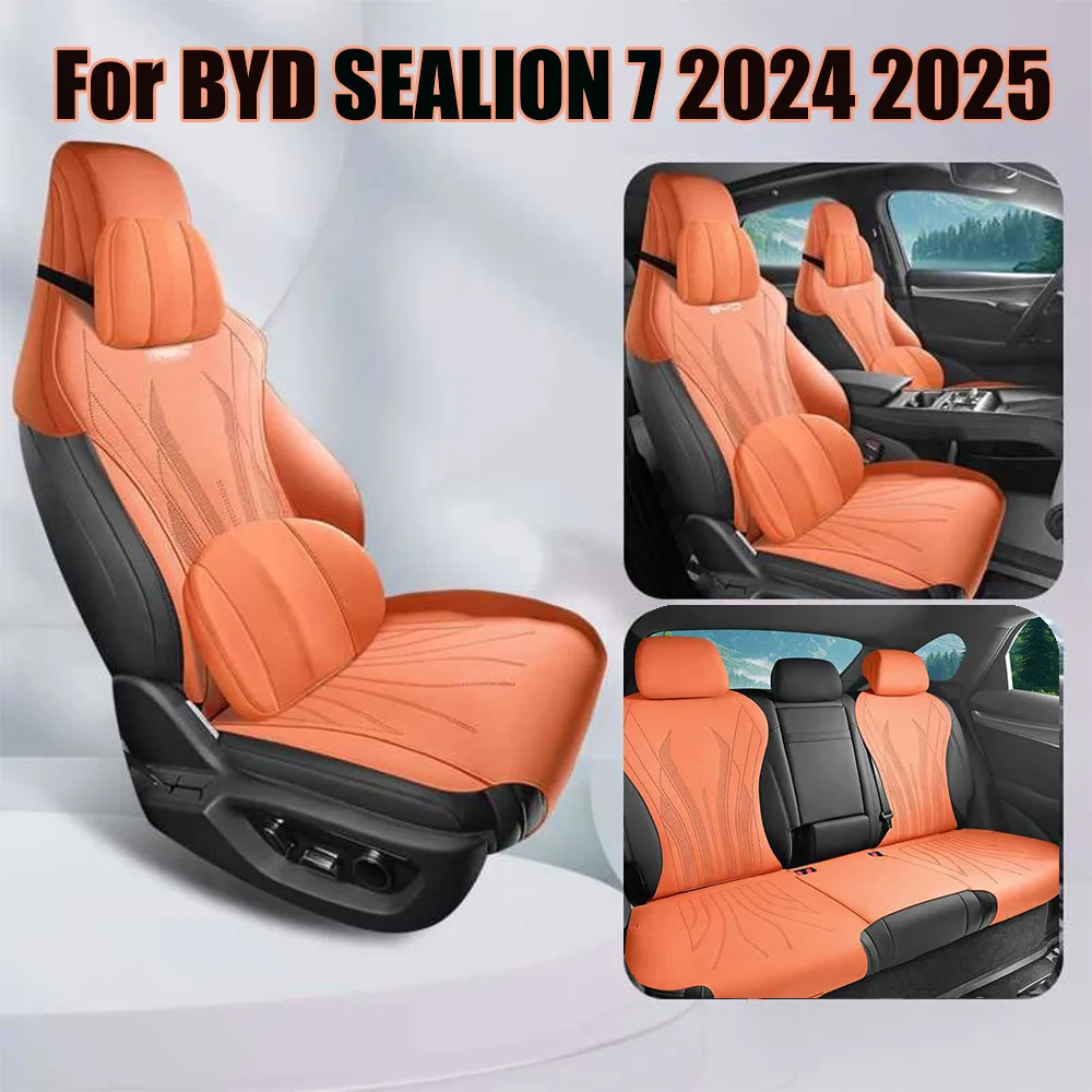 

Custom NAPPA Suede Leather For BYD Sealion 7 EV 2024 2025 2026 Accessories Interior DropShipping Winter Full Set Automobiles