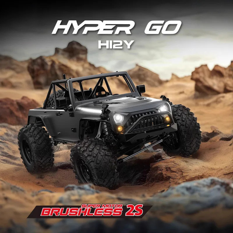 New MJX Hyper Go H12Y Brushless Remote Control Cars 12km/H 1/12 Four-Wheel Drive Climbing Off-Road Vehicle Model Toys Kids Gifts