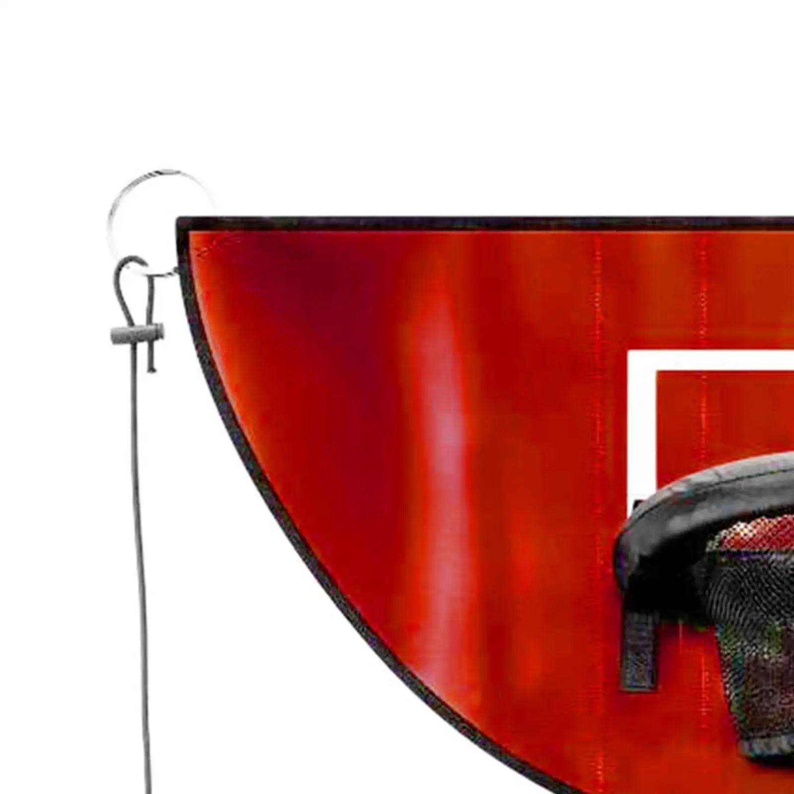 ห่วงบาสเก็ตบอลสําหรับโครงบาสเก็ตบอลแทรมโพลีนพร้อมเชือกเชื่อมต่อ อุปกรณ์เสริมแทรมโพลีนกันน้ํา กระดานข้างก้นน้ําหนักเบา