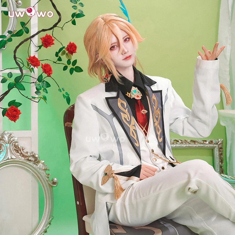 UWOWO Kaveh Cosplay Collab Series: Game Genshin Impact Kaveh White Suit Full Men Halloween Costumes Cosplay Outfits