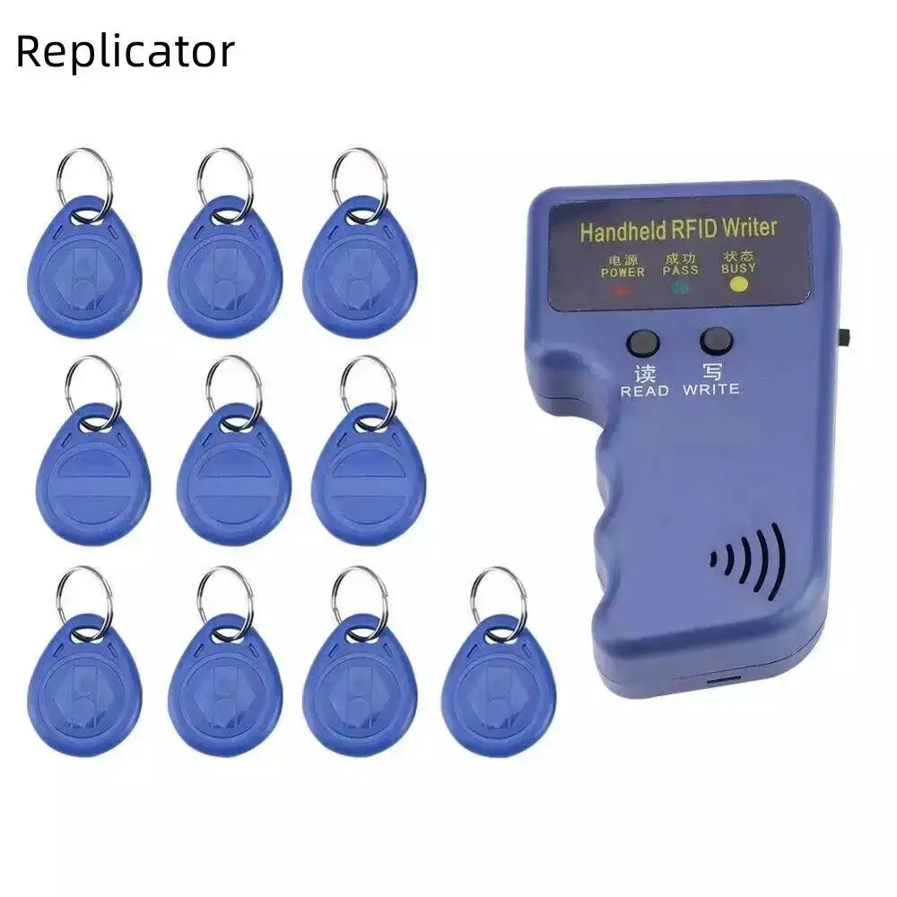 1Pcs 125KHz Handheld EM4100 TK4100 RFID Duplicator Copier EM4305 T5577 Rewritable ID Keyfobs Tags Programmer Reader