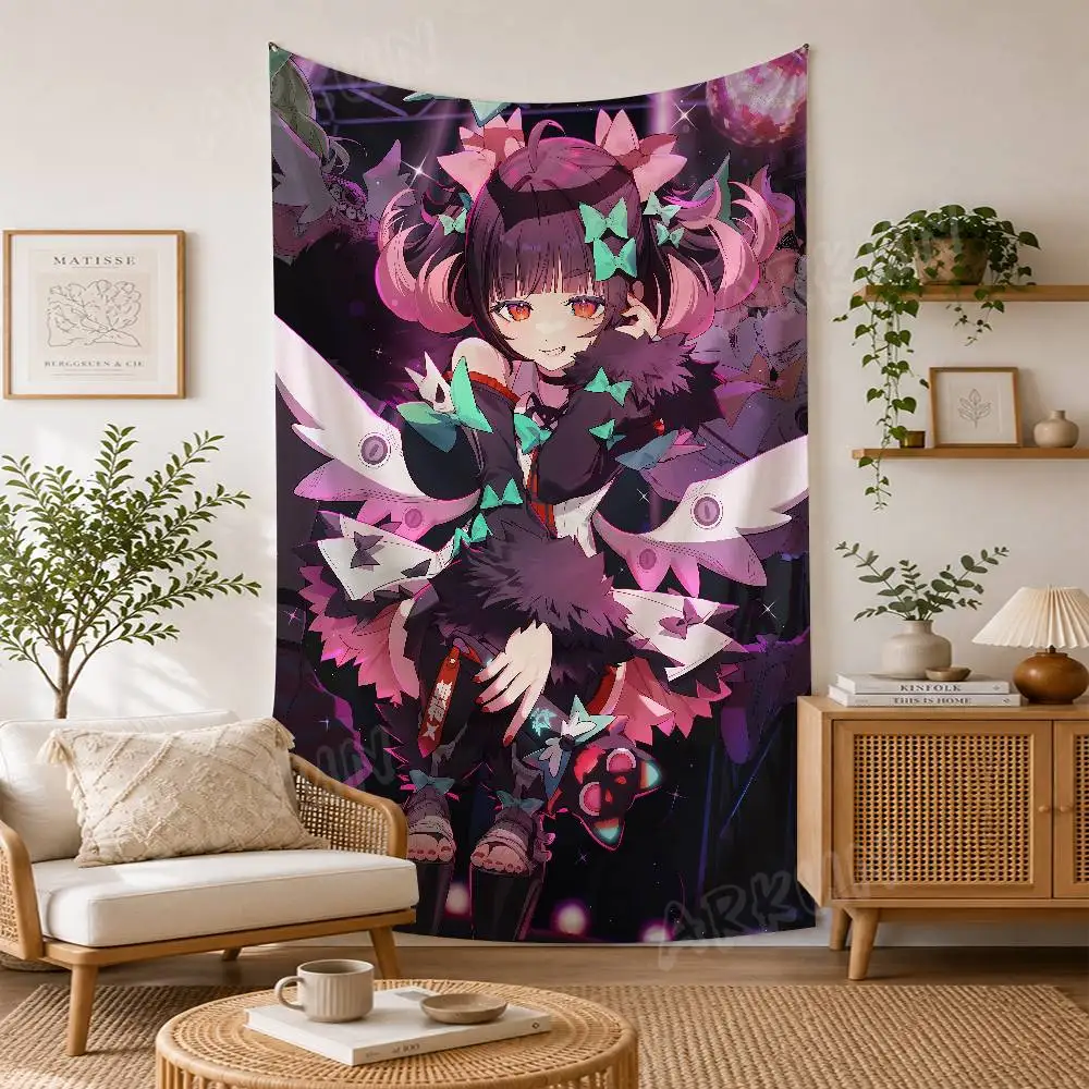 Kawaii Pretty Hot Nangong Yu Anime Game Tapestry Large Popular Wall Hanging Idol Girl Gaming Art Kawaii Bedroom Decor Gift