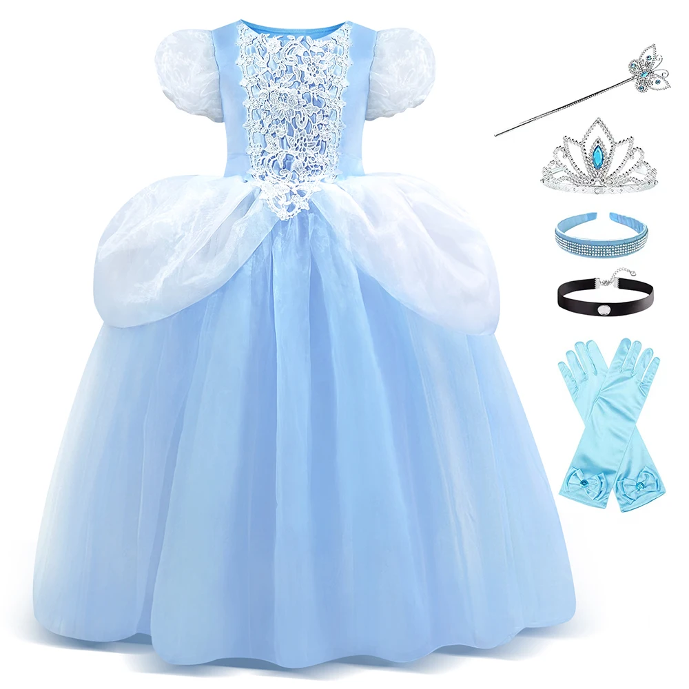 Role playing in girls' games 2026 Girls' Birthday Party Dresses Halloween Performance Accessories Christmas Evening Dresses