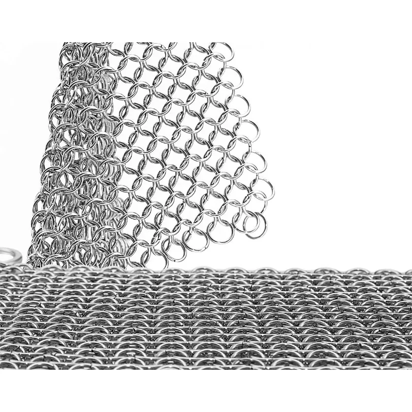 Picture 5: 316 Stainless Steel Cast Iron Cleaner, Chainmail Scrubber, Skillet Grill Scraper with Hanging Ring Anti-Rust Made