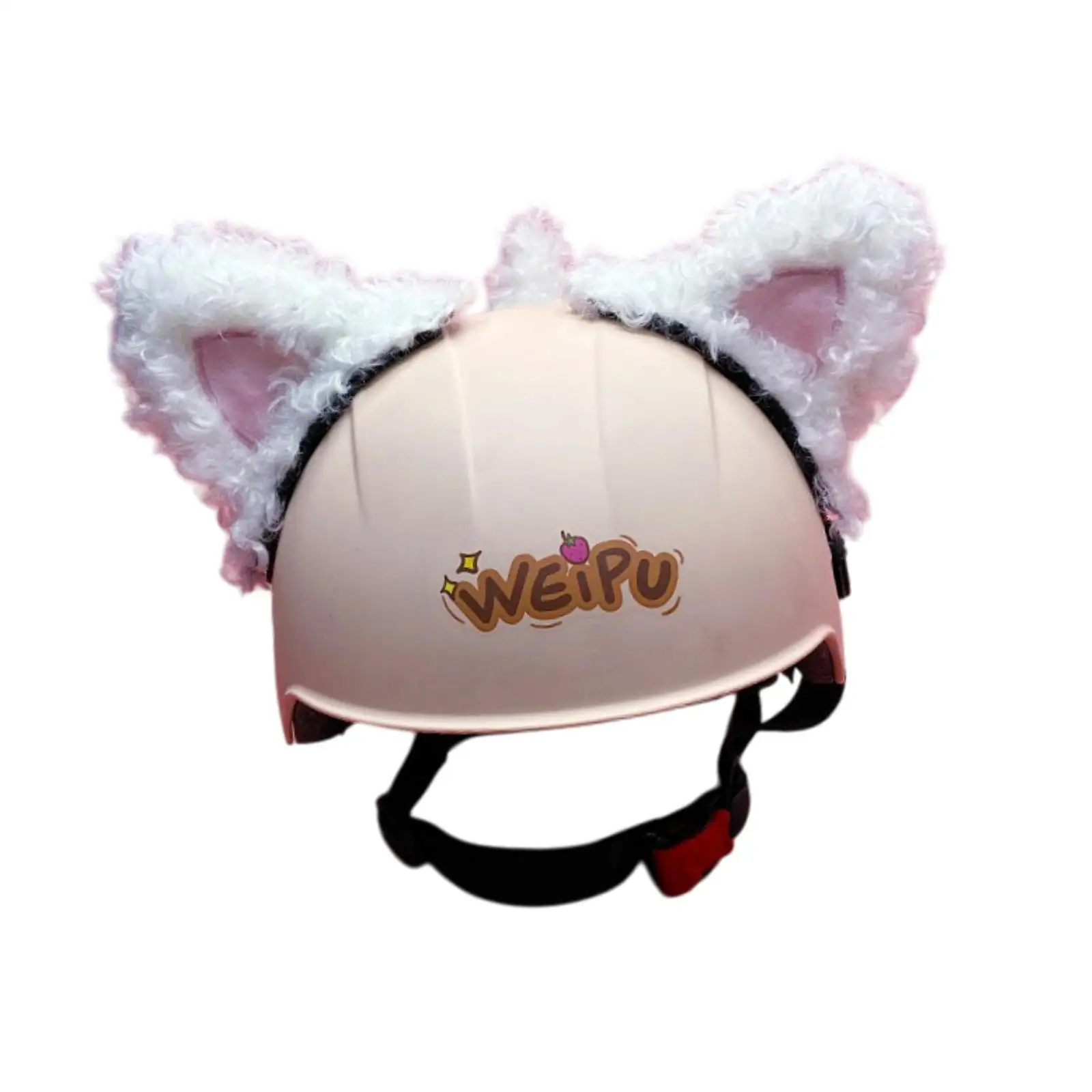 Self Adhesive Plush Cat Ear Helmet Embellishments Universal Accessories for Bicycle Motorcycle Skiing Skateboard Riding Gifts