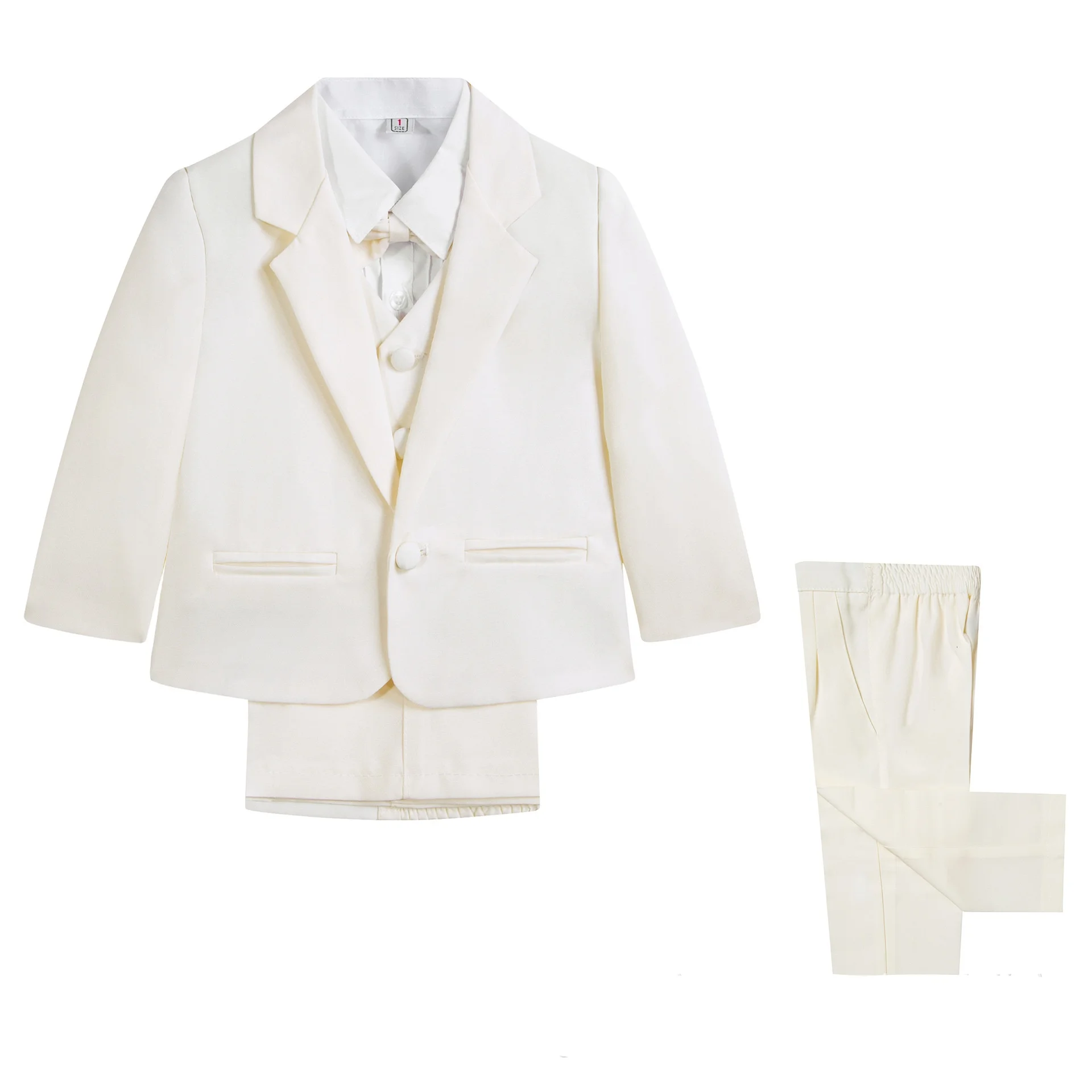 Hot~Little Boy Formal Suit/Baby Boy Clothes/Gentleman Bowtie Baby Boys 5-piece Suit Set 3187