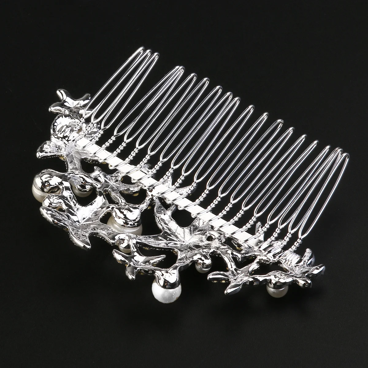 

Women Rhinestone Pearl Decorated Comb Wedding Party Prom Evening Hairpiece Bridal Bridesmaid Hair Clip Women Hair