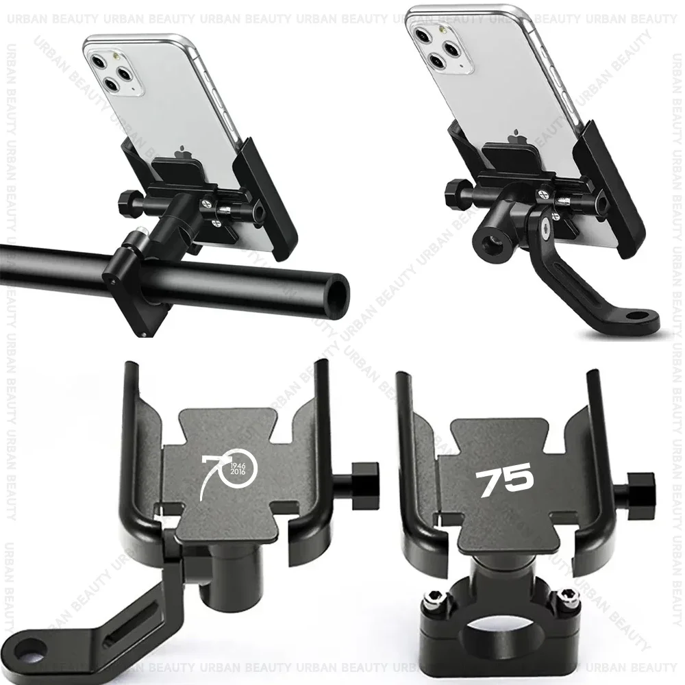 

For Vespa LX LXV Sprint GTV 50 150 250 Lvx50 75 70 anniversary Motorcycle Handlebar Phone Holder GPS Bracket Stand Accessories