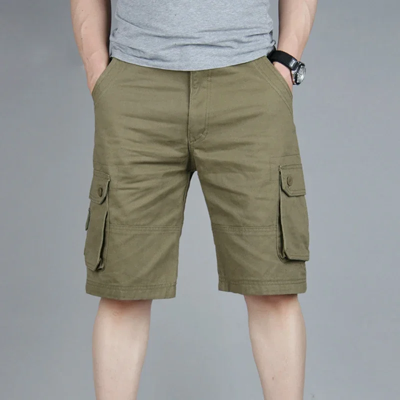 Cargo Shorts Men Summer Casual Mulit-Pocket Shorts 2024 Men Joggers Shorts Trousers Men Breathable Big Tall 42 44 46 Large Size