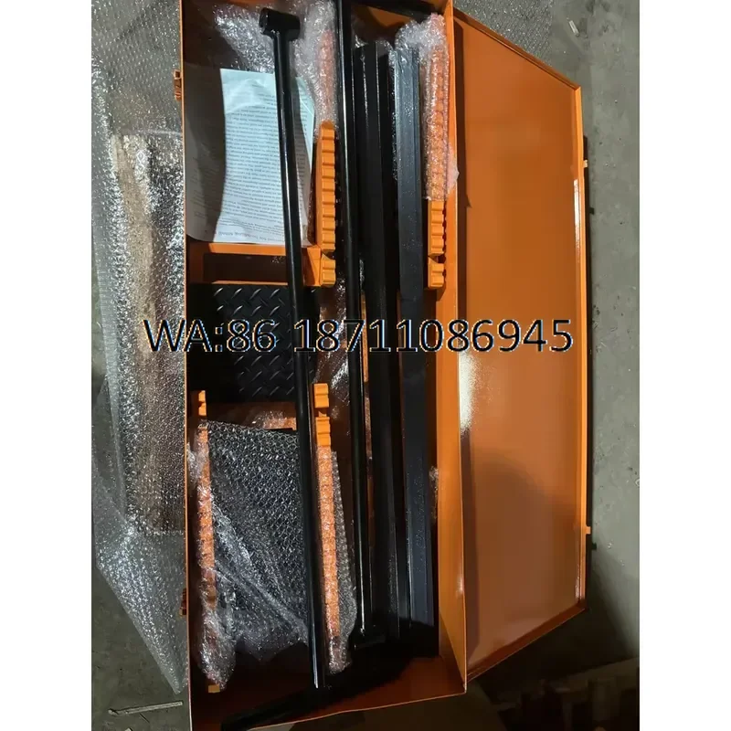 4 Pack Industrial Machinery Mover Skates Trolley Heavy Steel Moving Dollies with Steering Handle and Storage Box