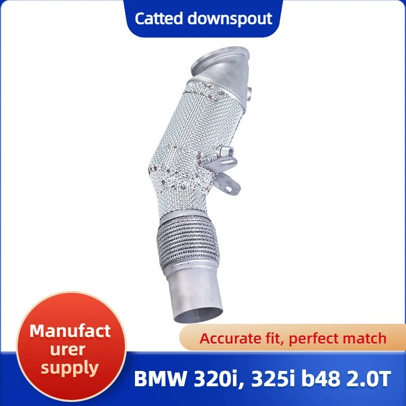 

Suitable for 2020-2024 BMW 320i 325i b48 2.0T high-performance with Catted downspout exhaust with insulation layer