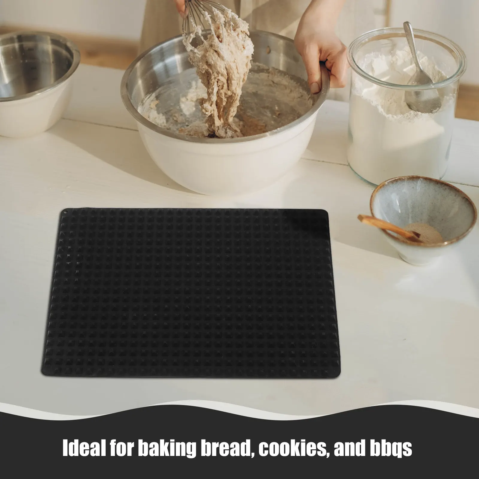 Nonstick Silicone Baking Mat Heat Resistant Pyramid Structure Cooking Sheet for Oven Bbq Grill Multifunctional Kitchen Baking