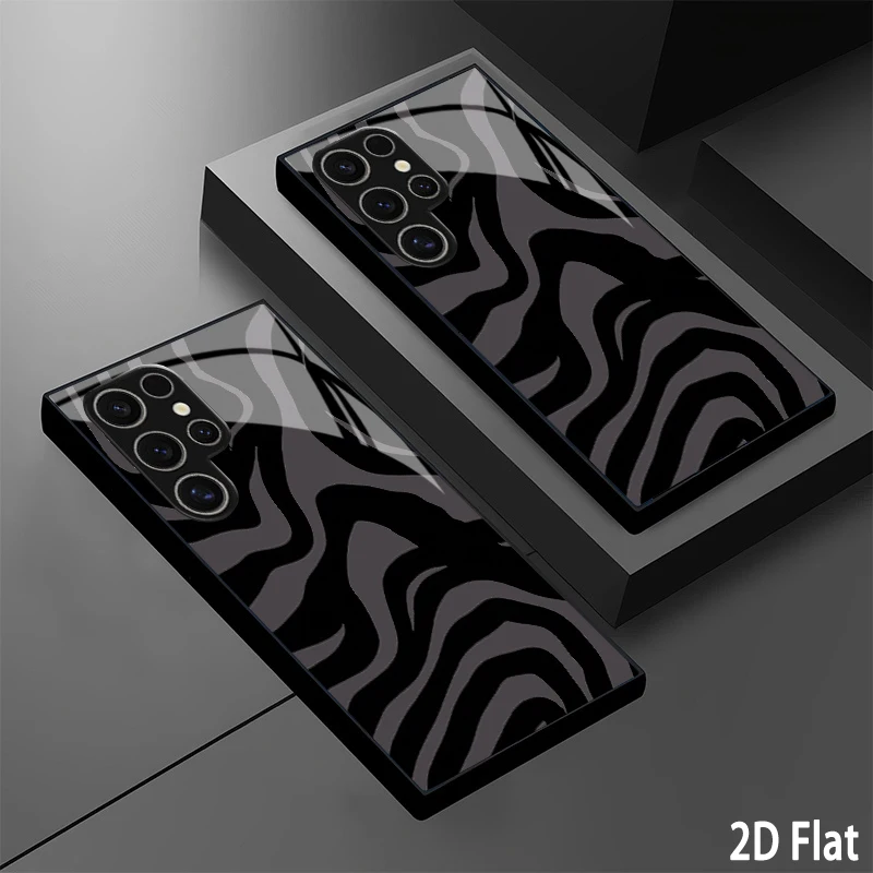 This is a glass phone case with a glass back cover, compatible with Samsung Galaxy S26 Ultra/S25/S24/S23/S22/S21/S20/A53/A54/A56