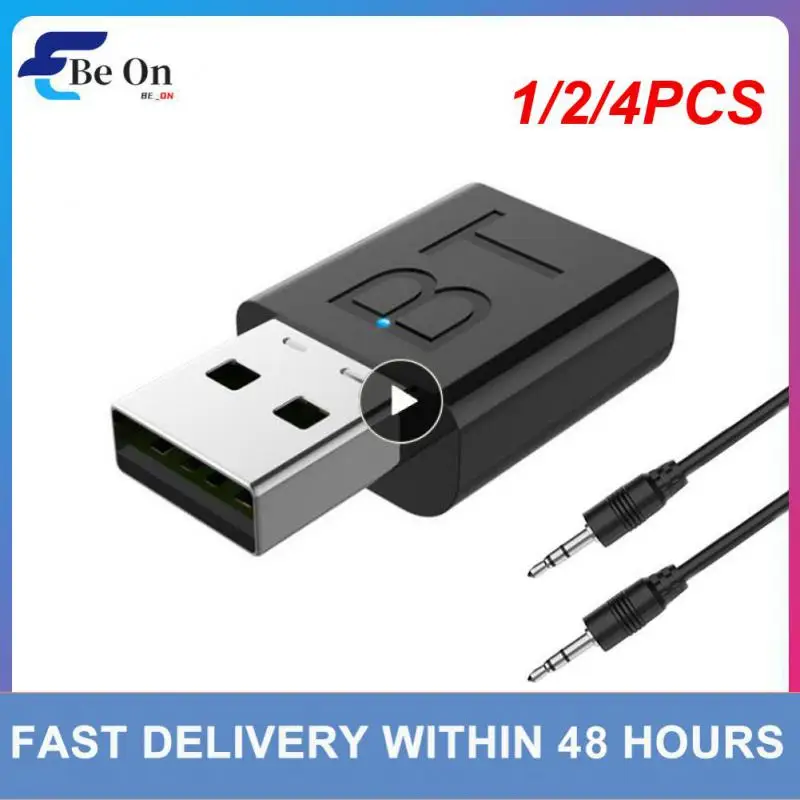 5.0ตัวรับสัญญาณ5.0 1/2/4ชิ้น, อะแดปเตอร์ AUX 3.5มม. สำหรับส่งสัญญาณภายนอก