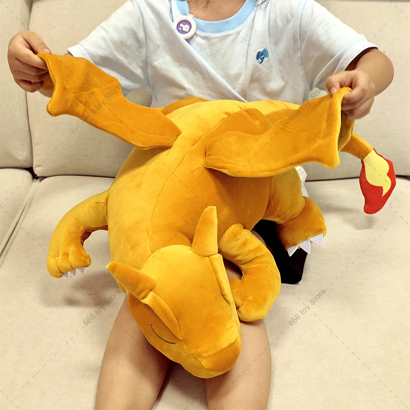 Neue große Größe Pokemon schlafen Charizard Plüsch Kissen Tier Stofftier Schlafzimmer Sofa Puppen Geschenke 50x45x16cm