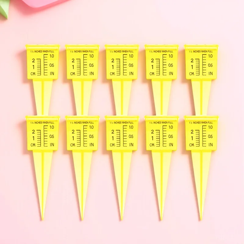 

10Pcs Rainfall Measuring Gauge Strong Practicality Plastic Rain Meter for Yard Garden Water Collection Weather Monitoring Device