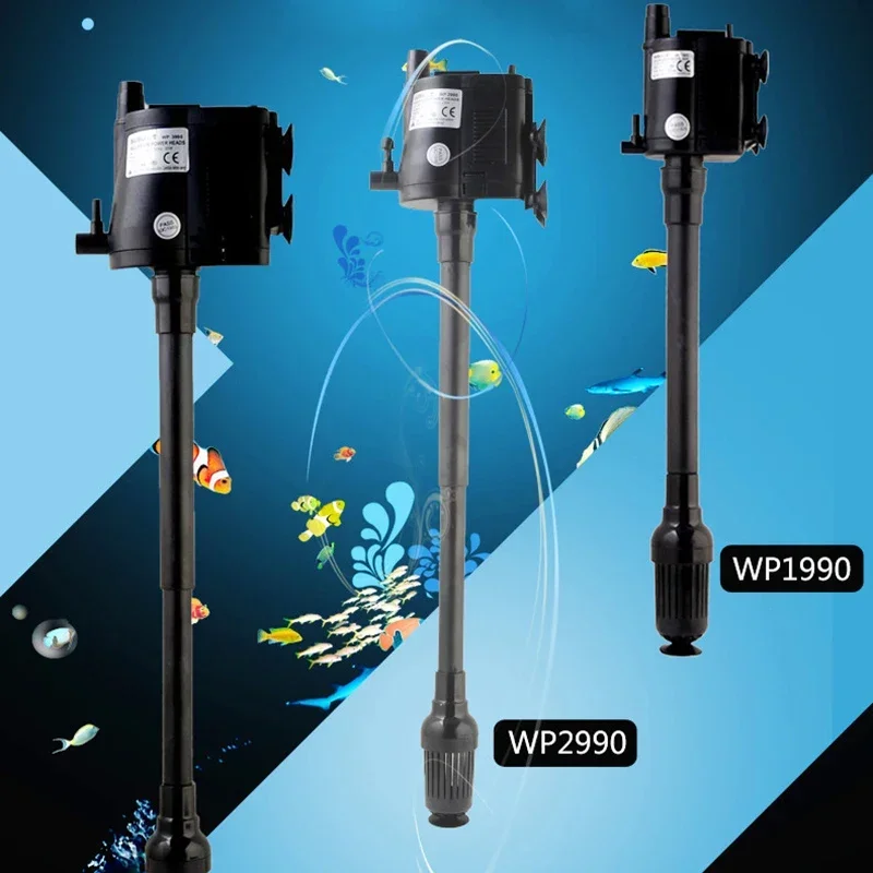 Ultra-quiet Submersible Water Pump Oxygen Aerator Waves Making Pumping Water Pump for Fish Tank Aquarium Filter Oxygen Air Pump