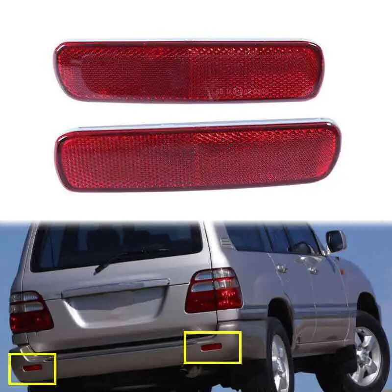 

For Toyota Land Cruiser Lexus LX470 1Pair Rear Bumper Reflector Brake Stop Light