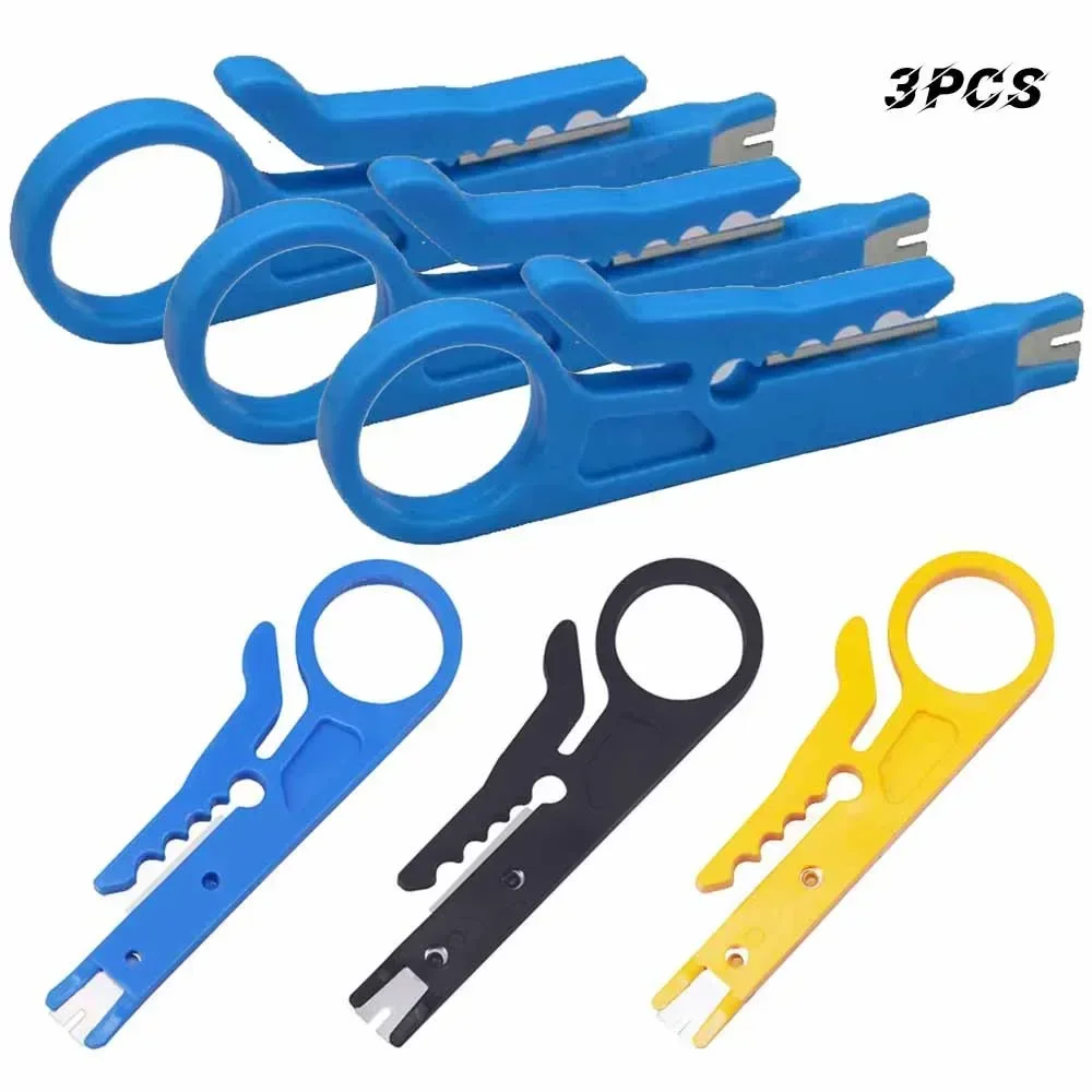 압착 케이블 커터 스트리퍼 펜치 스트리핑 도구 블루 크림퍼 휴대용 와이어 커터 옐로우 9cm / 3.53" 신제품