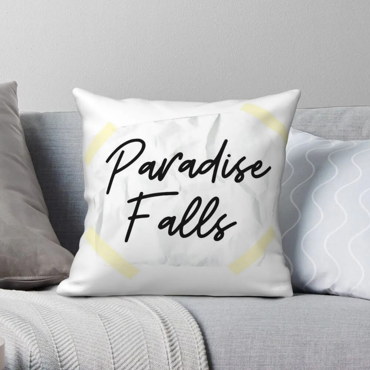 Paradise Falls Adventure Pillowcase Polyester Linen Velvet Printed Zip Decor Home Cushion Cover