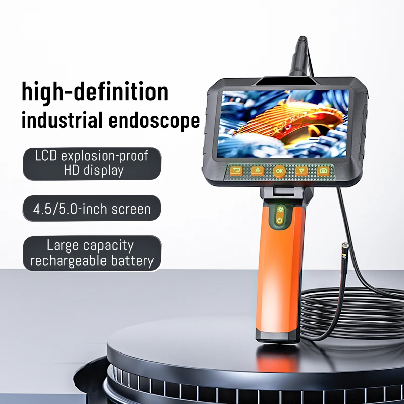 HD 1080P 5000mAh Battery Industrial Endoscope Camera Auto Focal Borescope Camera Waterproof Inspection Camera